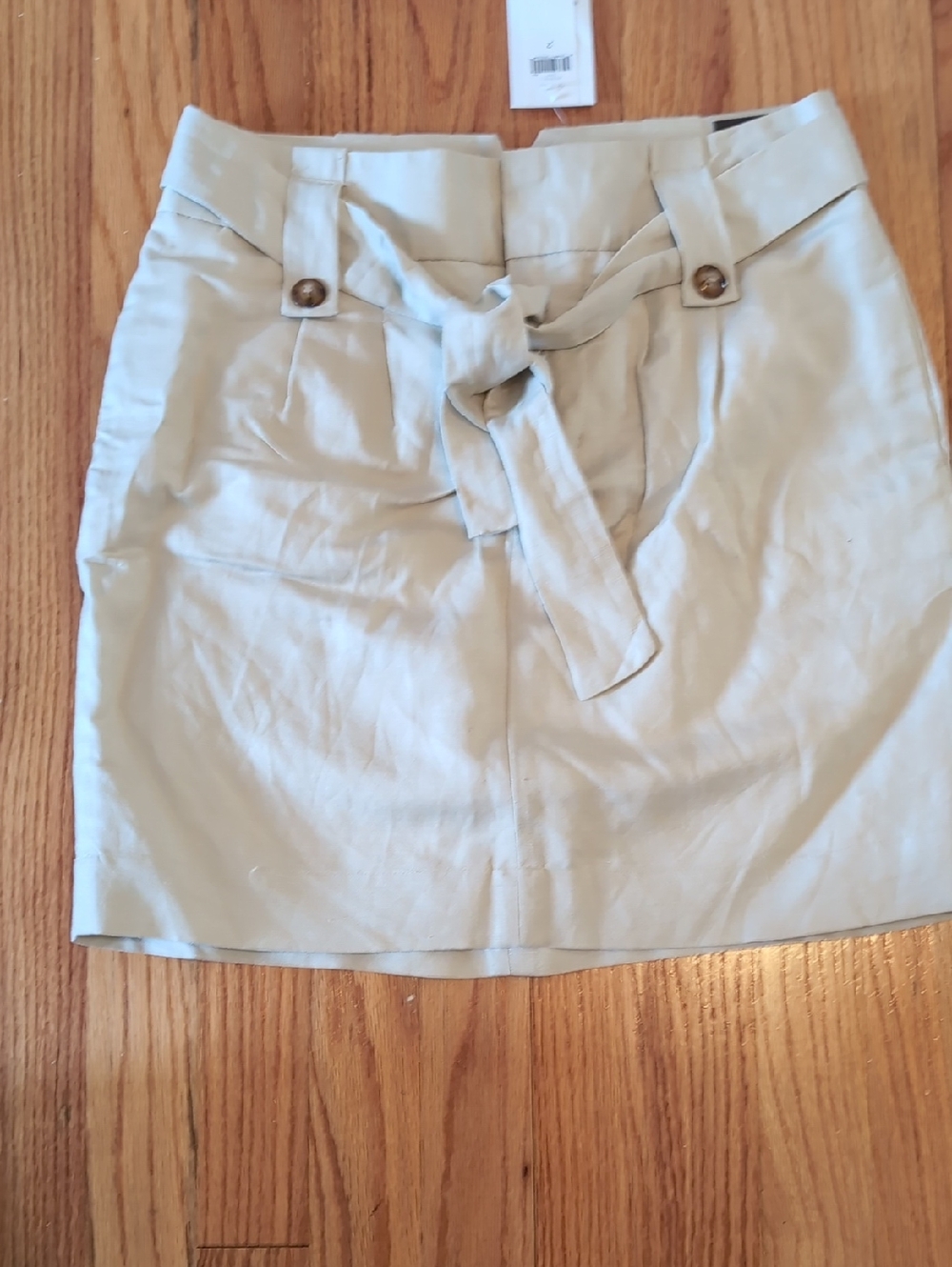 Banana Republic Lined Linen Beige Skirt, Size 2